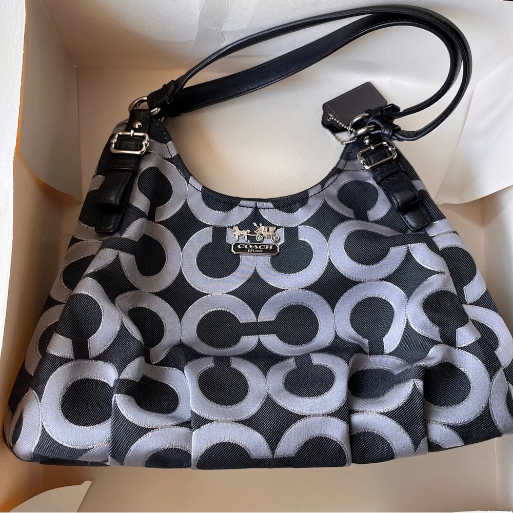 Authentic Coach Bag, OP Art Coach Signature Logo Purse, Vintage Rare Y2K EUC - Picture 15 of 15